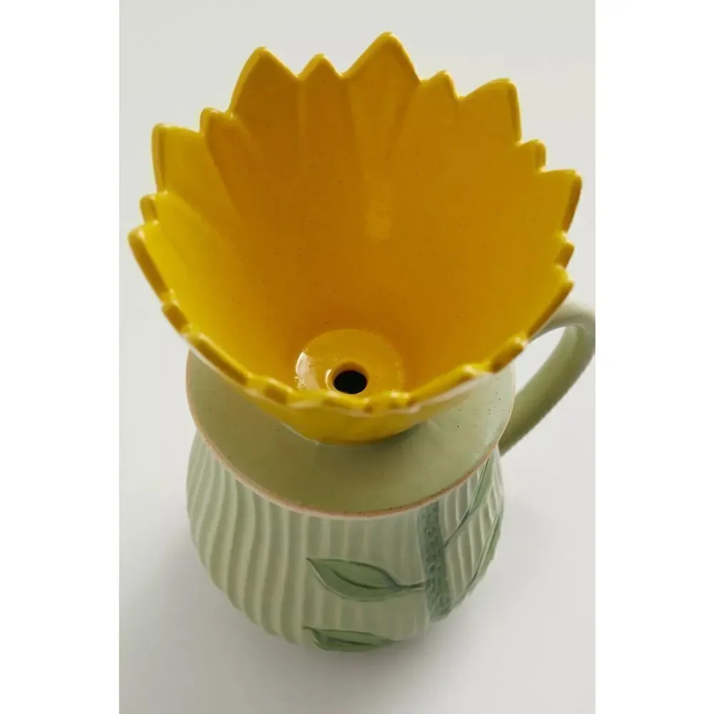 Sunflower Shaped Pour Over Coffee Dripper and Mug Set